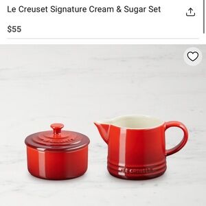 Le Creuset Signature Cream & Sugar Set Red